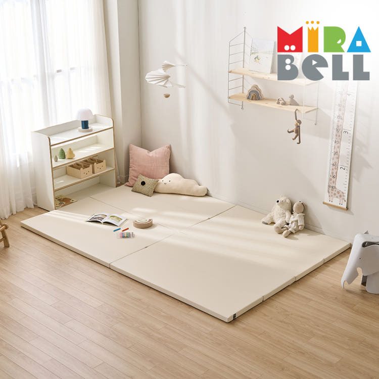 미라벨 엘린 아기유아 층간소음 놀이방 매트 4단 항균형 폴더매트 140x200 3color
